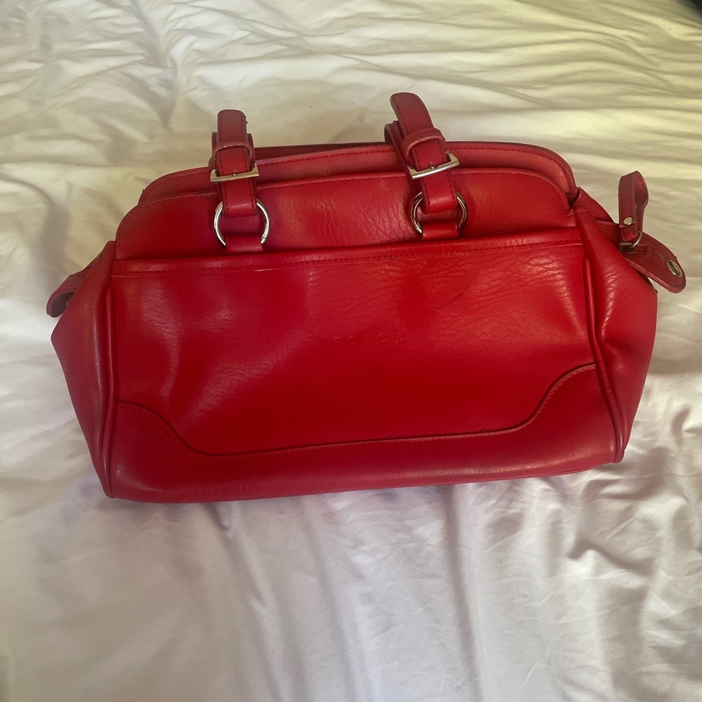 Red coach bag